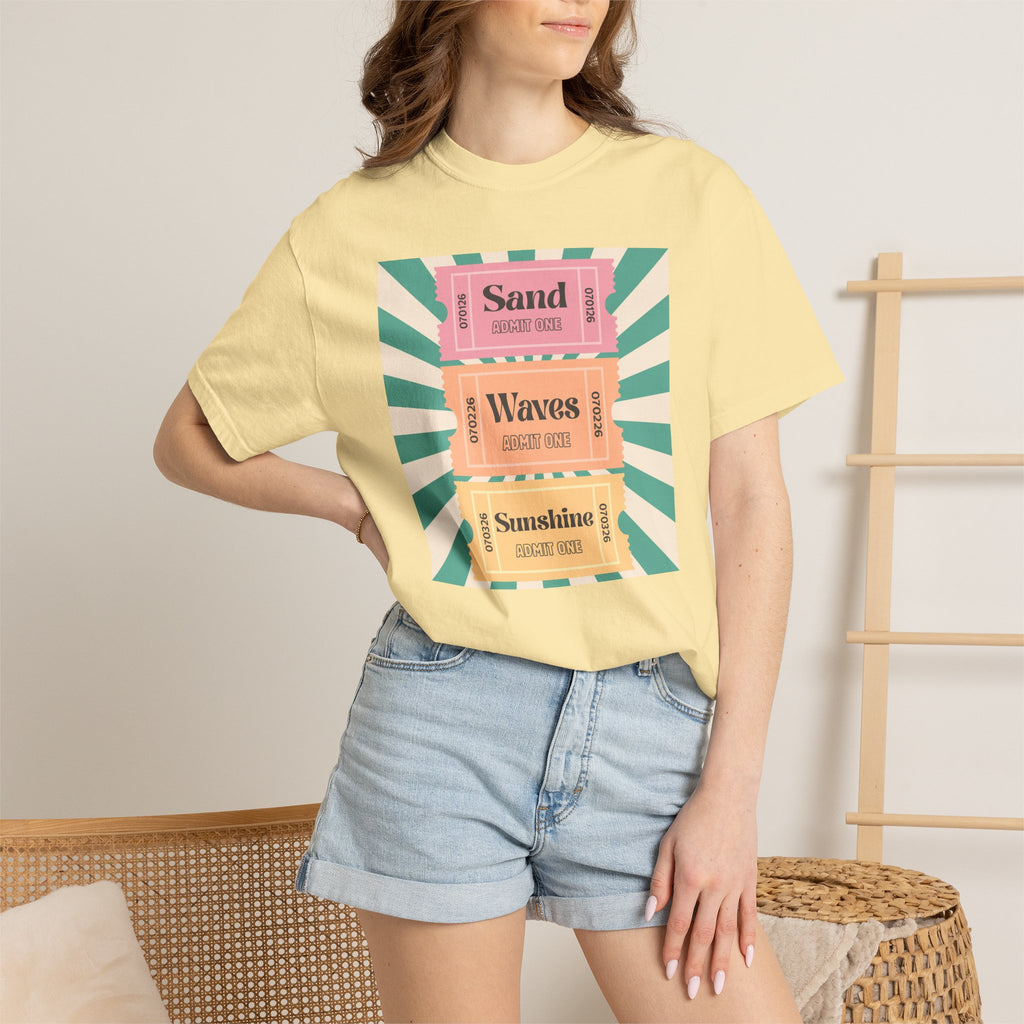 T-Shirt - ADULT - Sand Waves Sunshine Sunset Tickets