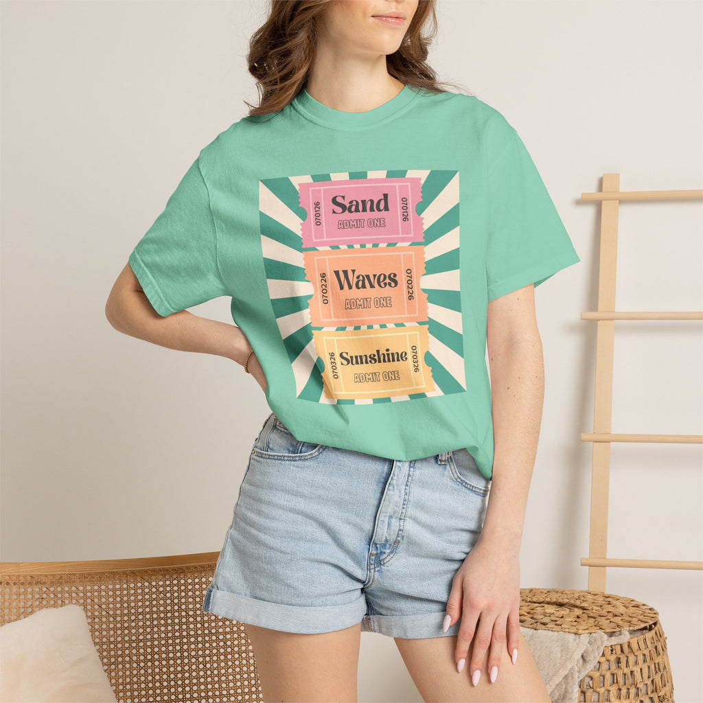 T-Shirt - ADULT - Sand Waves Sunshine Sunset Tickets
