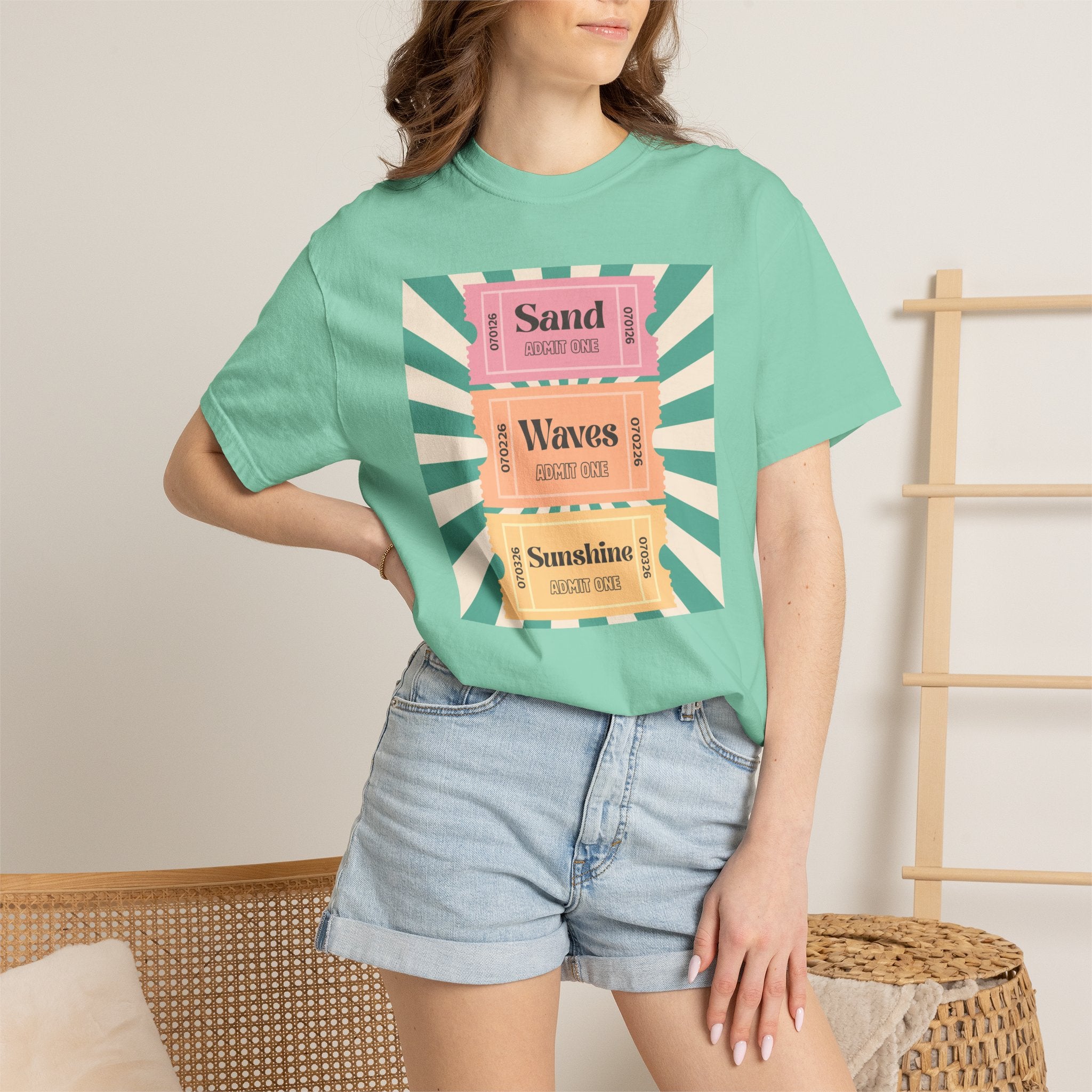 T-Shirt - ADULT - Sand Waves Sunshine Sunset Tickets