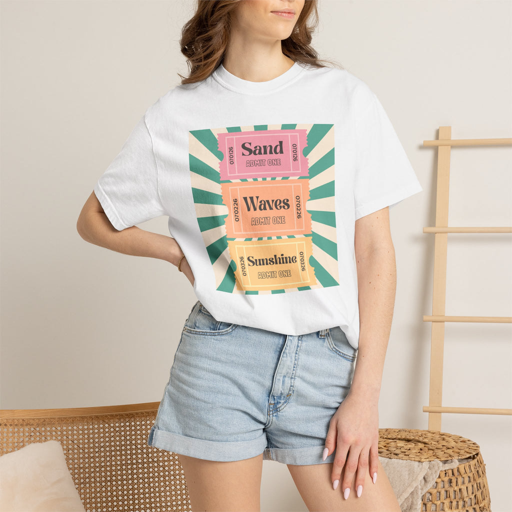 T-Shirt - ADULT - Sand Waves Sunshine Sunset Tickets