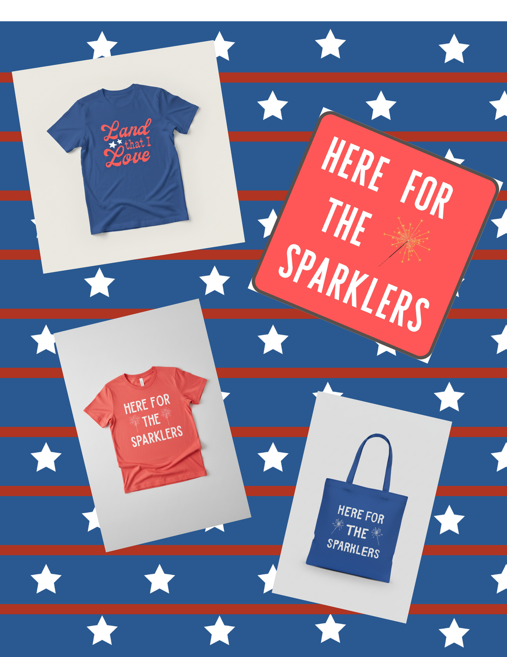 Stars and Stripes – 4-Pack USA 250th PNG Bundle