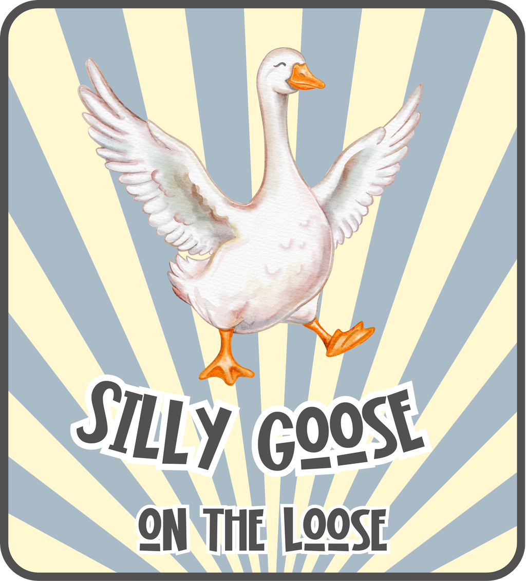 PNG - Silly Goose On The Loose (Blue) - Digital Download