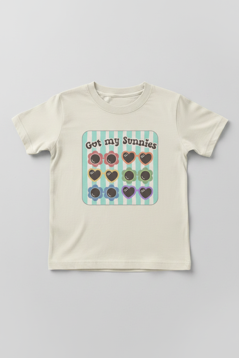 Got My Sunnies — Cream Youth Tee Mockup v2
