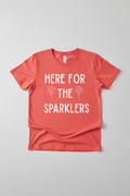 Here For The SPARKLERS – #ff5757 Tee Mockup