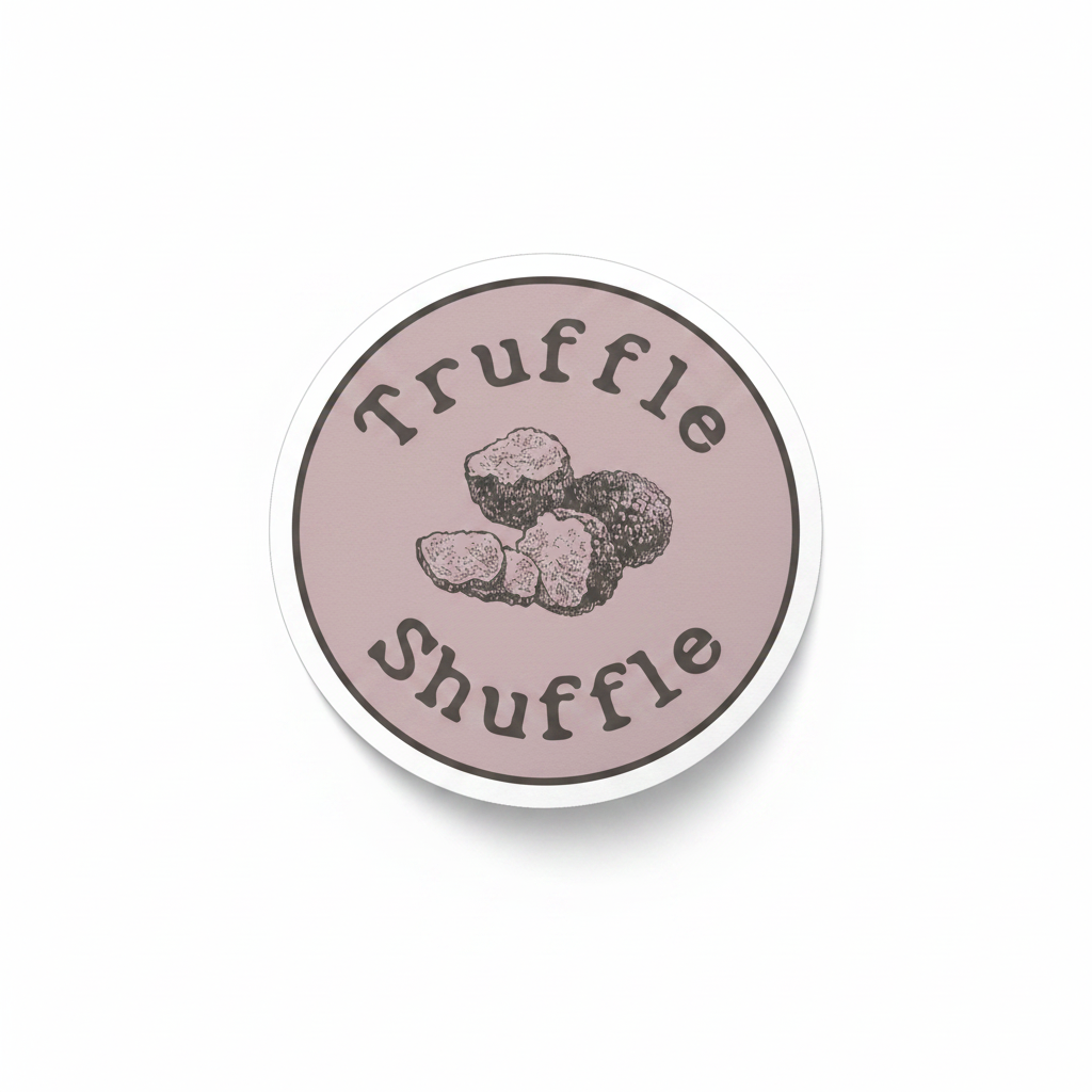 The Truffle Shuffle mockup as sticker