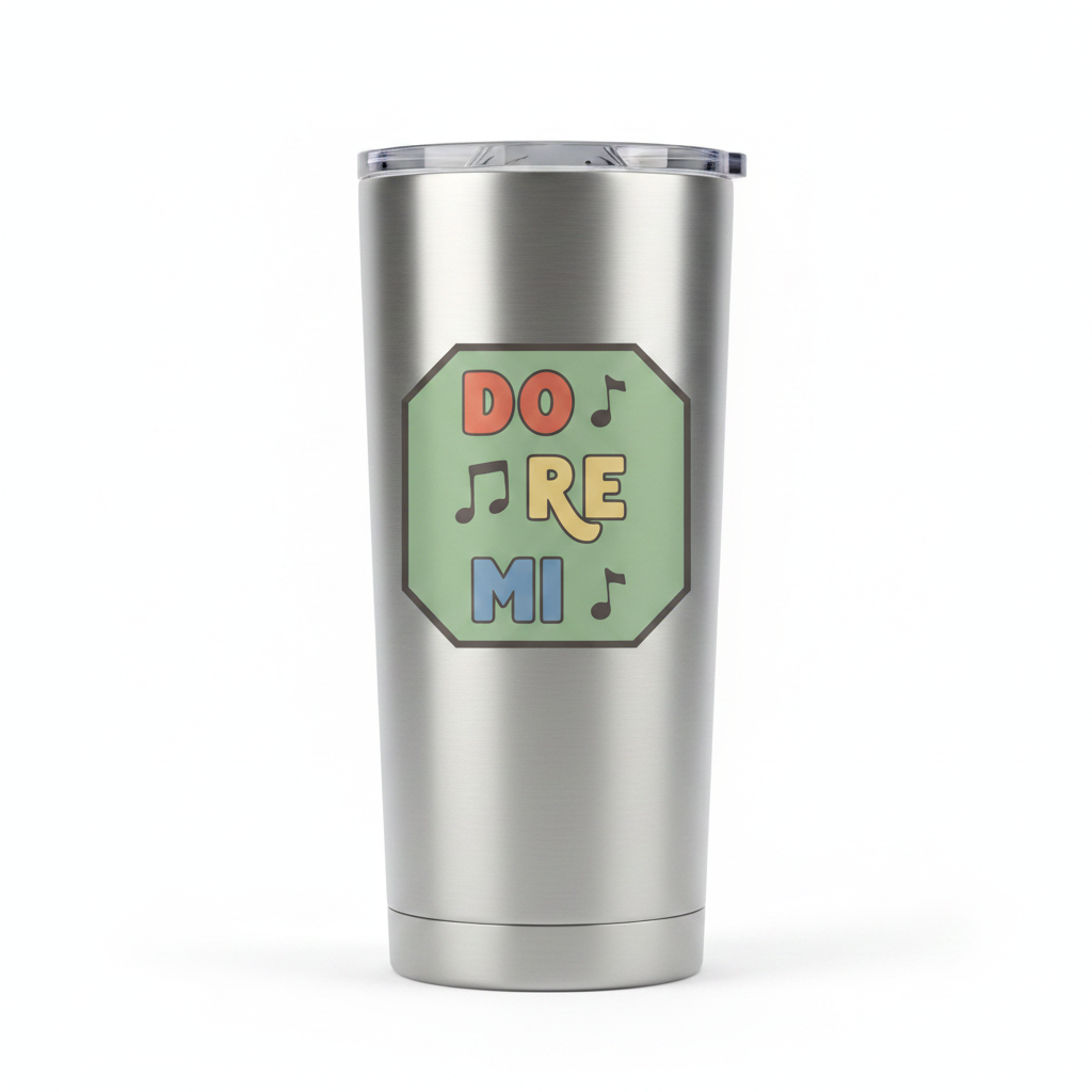 Do Re Mi Green mockup on tumbler