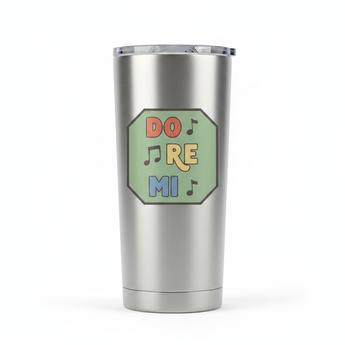 Do Re Mi Green mockup on tumbler