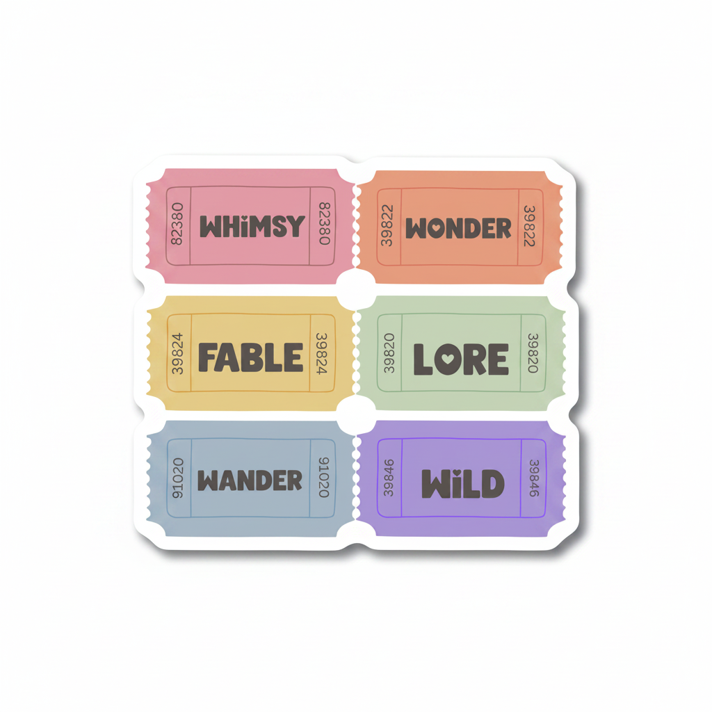 Pink Tickets mockup as sticker