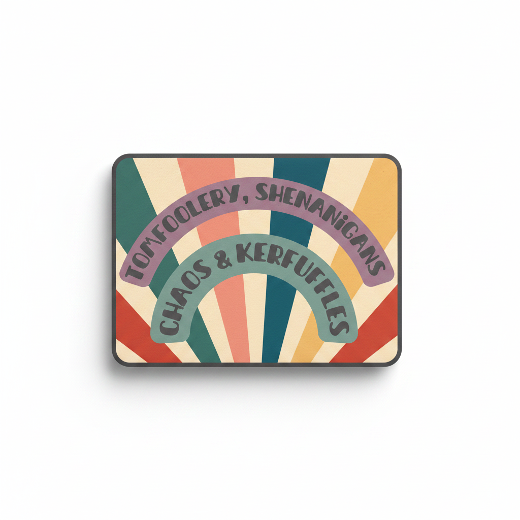 Tomfoolery mockup as magnet
