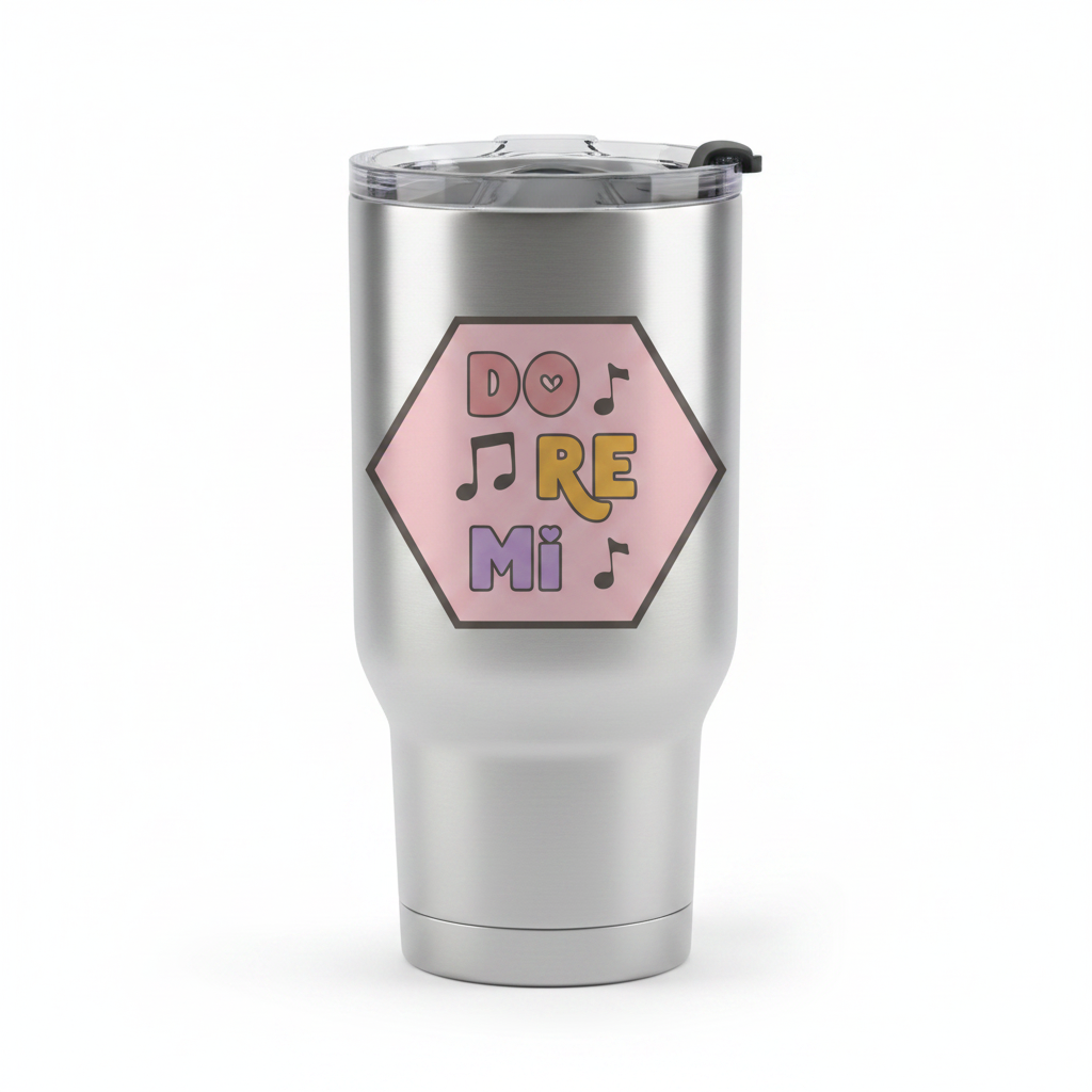 Do Re Mi Pink mockup on tumbler