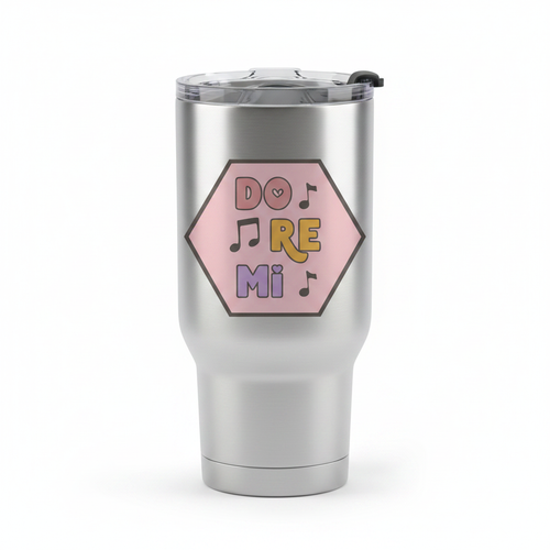 Do Re Mi Pink mockup on tumbler