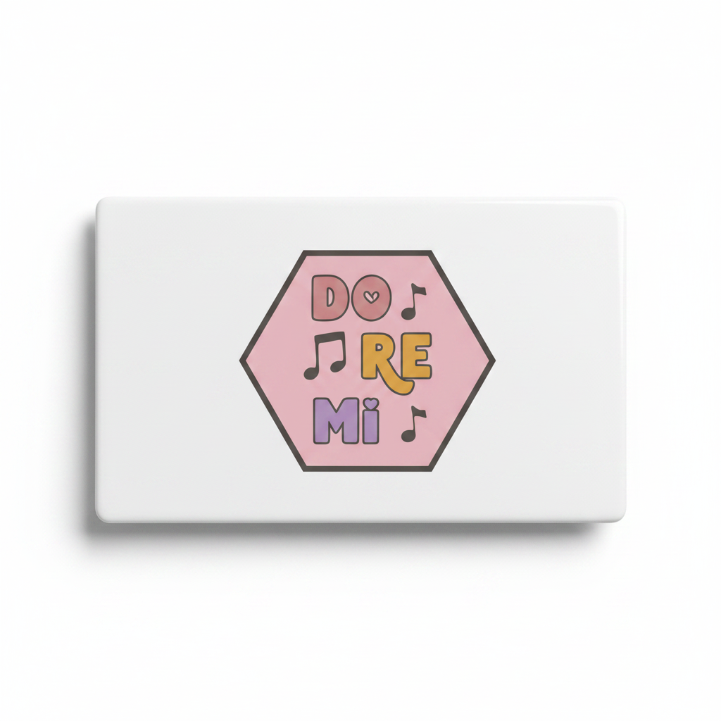 Do Re Mi Pink mockup as magnet