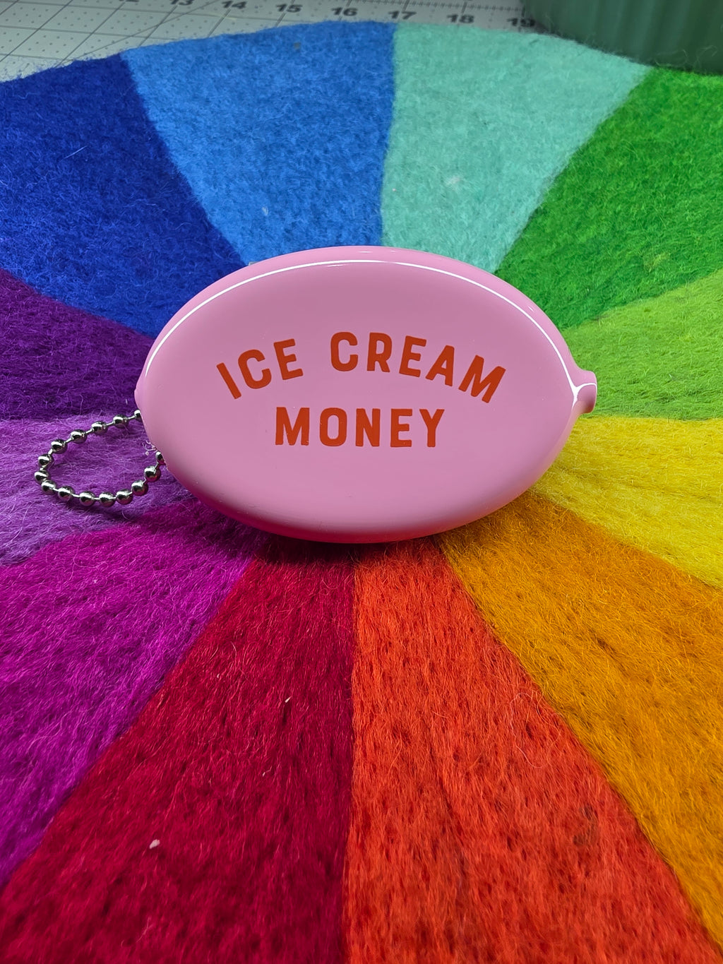Coin Purse - ICE CREAM MONEY - Retro, Key Chain, Bag Charm