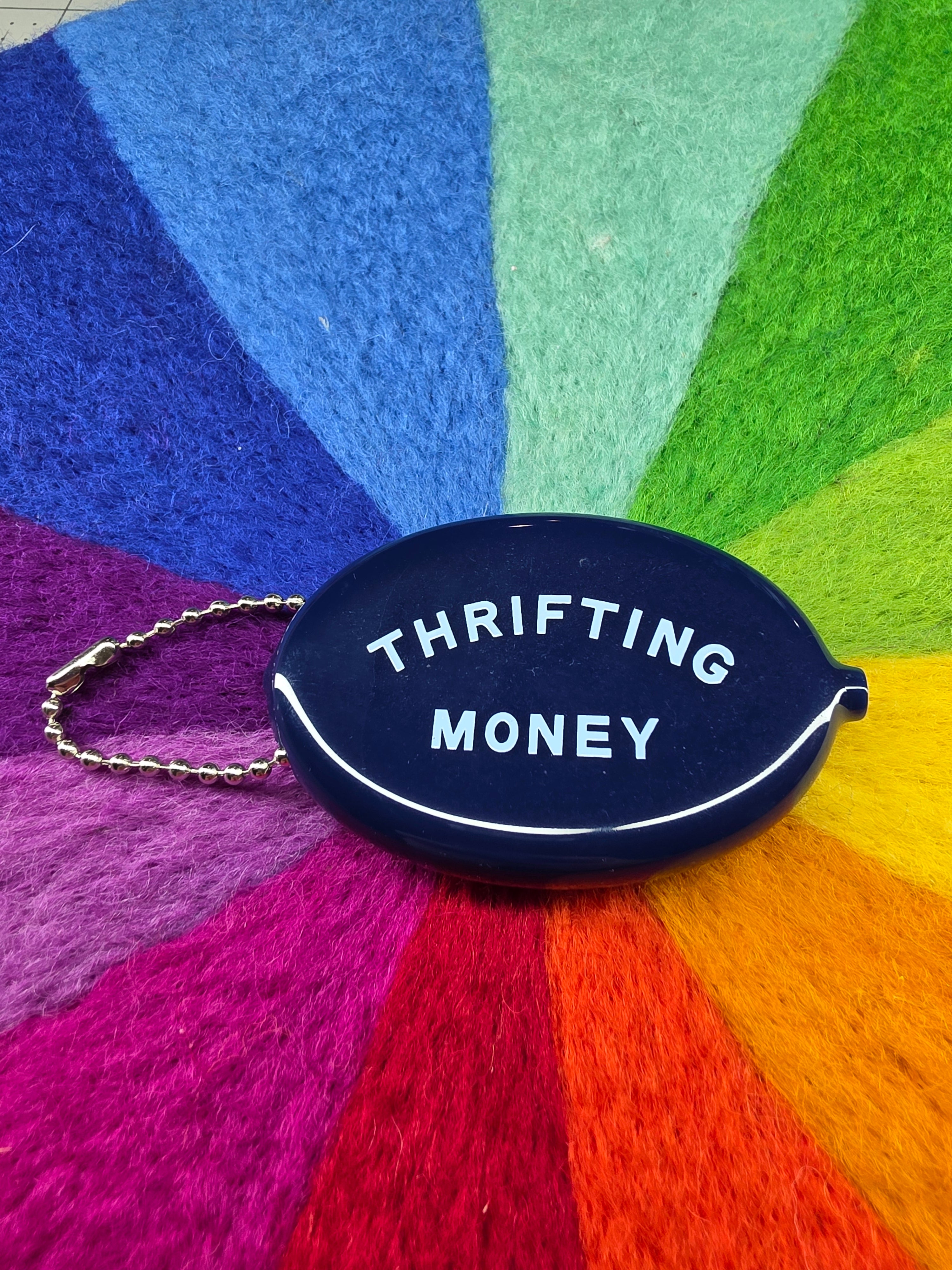 Coin Purse - THRIFTING MONEY - Retro, Key Chain, Bag Charm