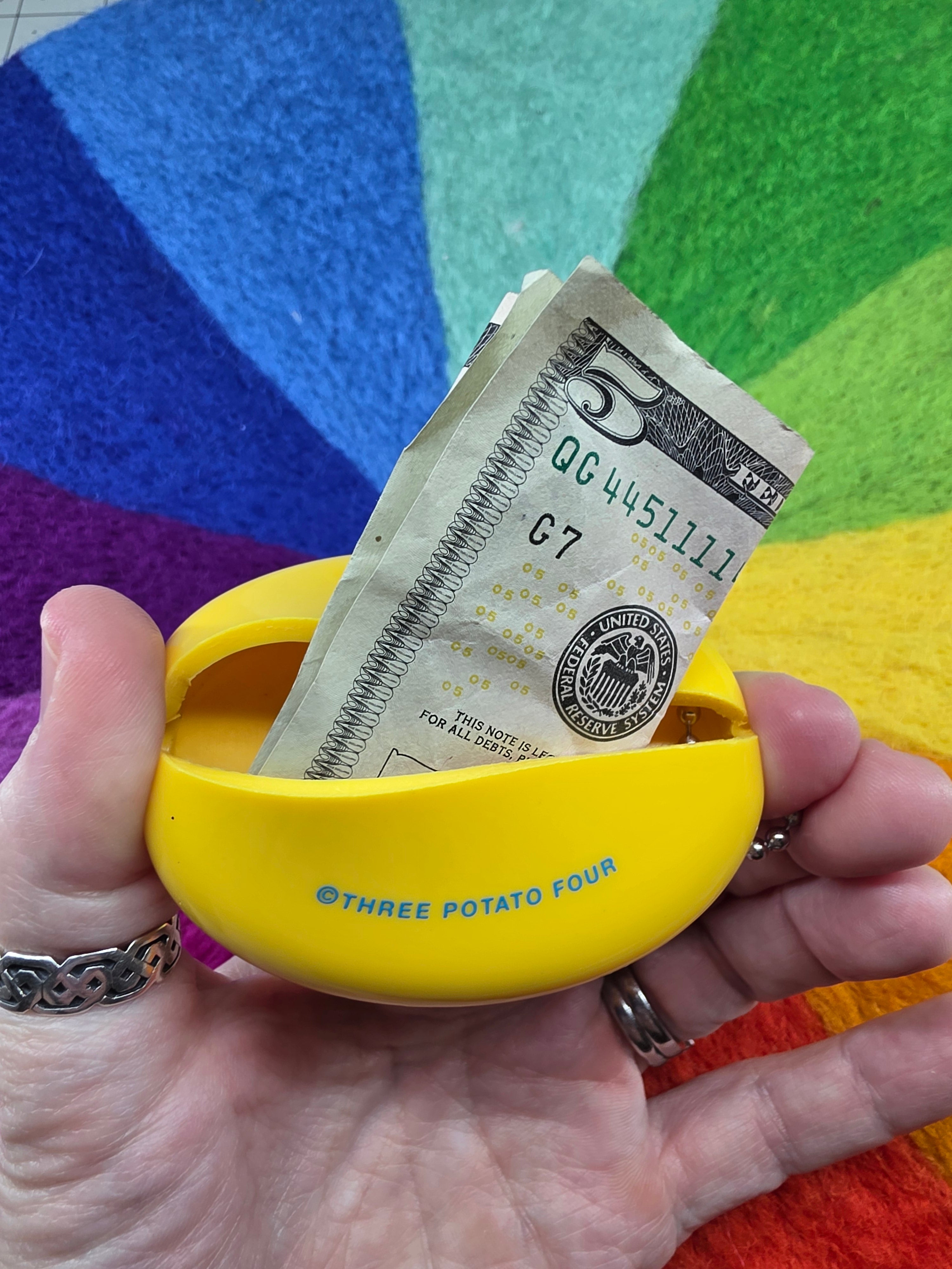 Coin Purse - BEACH MONEY - Retro, Key Chain, Bag Charm